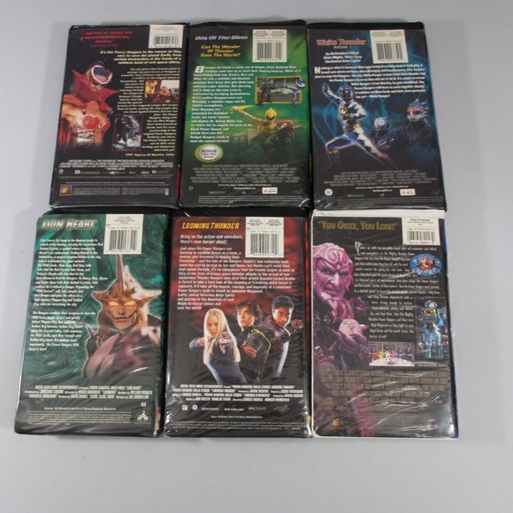 6 Power Rangers VHS MMPR Dinothunder Ninja Storm Wild Force Lion Heart Turbo - Picture 3 of 7